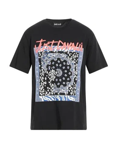 Just Cavalli Man T-shirt Black Size Xxl Cotton