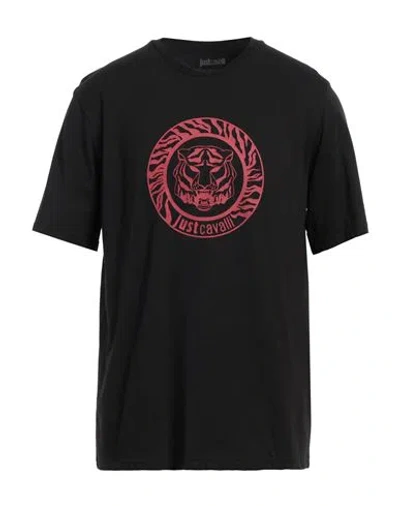 Just Cavalli Man T-shirt Black Size Xxl Cotton