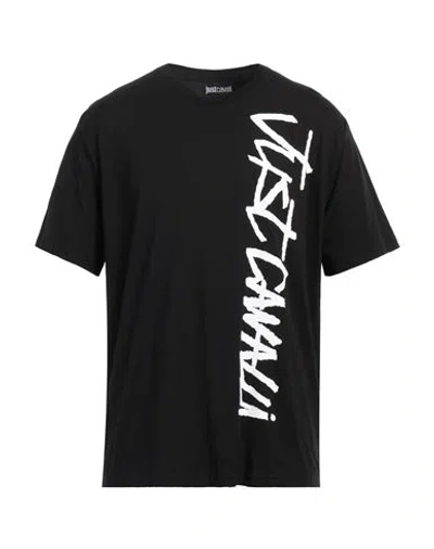 Just Cavalli Man T-shirt Black Size Xl Cotton
