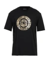 Just Cavalli Man T-shirt Black Size Xxl Cotton In Black
