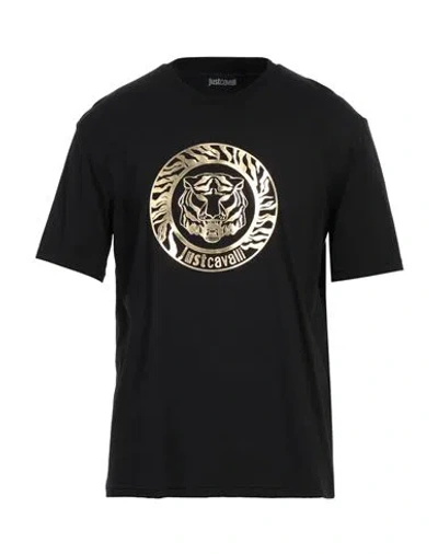 Just Cavalli Man T-shirt Black Size Xxl Cotton