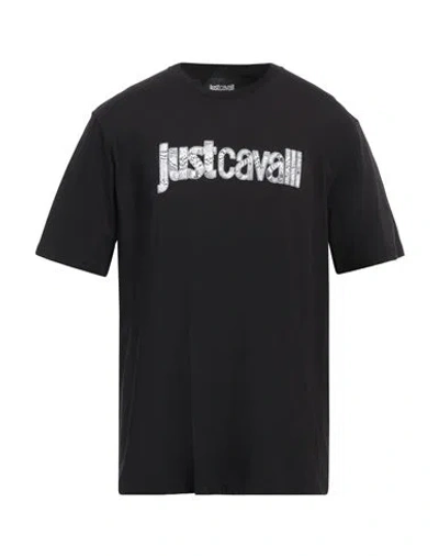 Just Cavalli Man T-shirt Black Size Xxl Cotton