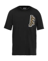 Just Cavalli Man T-shirt Black Size Xxl Cotton In Black