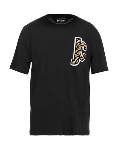Just Cavalli Man T-shirt Black Size Xxl Cotton