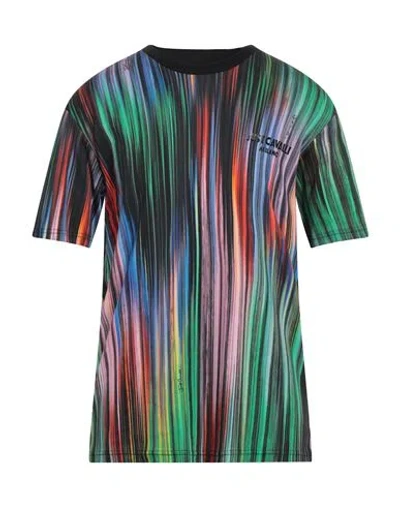 Just Cavalli Man T-shirt Green Size S Cotton