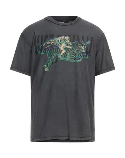 Just Cavalli Man T-shirt Grey Size Xxl Cotton