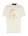 Just Cavalli Man T-shirt Ivory Size Xxl Cotton In White