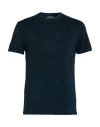 Just Cavalli Man T-shirt Midnight Blue Size Xxl Cotton, Elastane In Blue