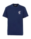 Just Cavalli Man T-shirt Navy Size Xxl Cotton In Blue