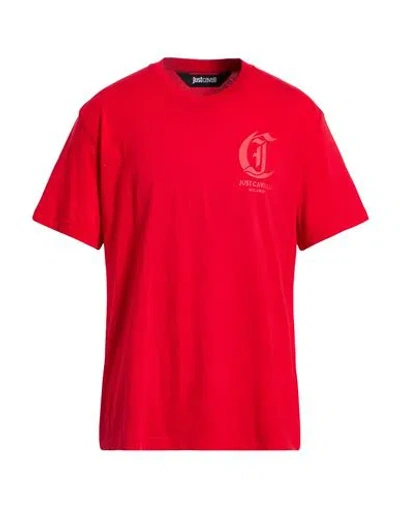 Just Cavalli Man T-shirt Red Size 3xl Cotton