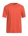 Just Cavalli Man T-shirt Rust Size L Cotton In Red