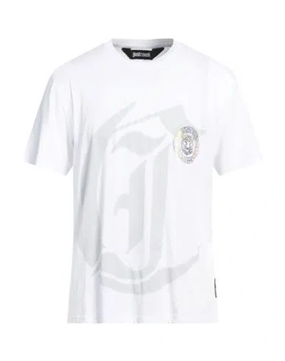 Just Cavalli Man T-shirt White Size 3xl Cotton
