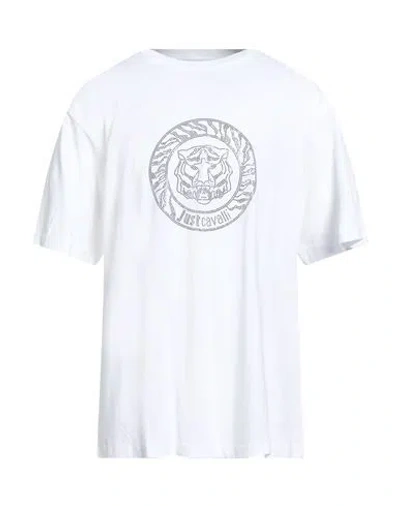 Just Cavalli Man T-shirt White Size 3xl Cotton