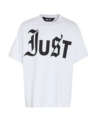 Just Cavalli Man T-shirt White Size 3xl Cotton