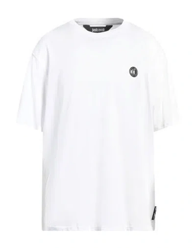 Just Cavalli Man T-shirt White Size 3xl Cotton