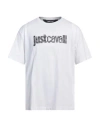 Just Cavalli Man T-shirt White Size L Cotton In White