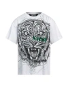 Just Cavalli Man T-shirt White Size Xl Cotton In White