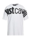 Just Cavalli Man T-shirt White Size Xl Cotton