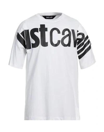 Just Cavalli Man T-shirt White Size Xl Cotton
