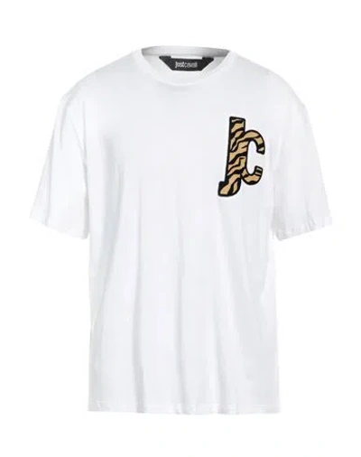 Just Cavalli Man T-shirt White Size Xxl Cotton