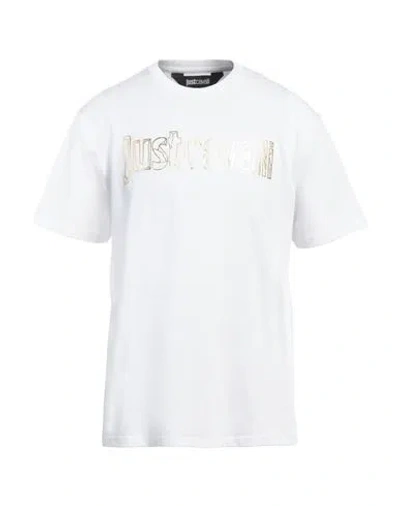 Just Cavalli Man T-shirt White Size Xxl Cotton