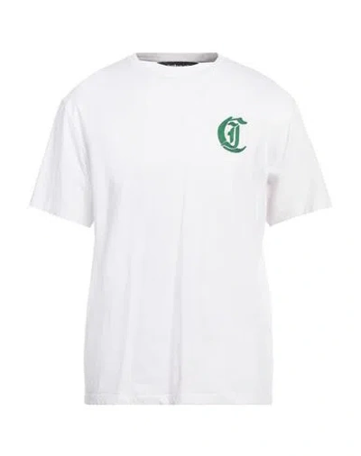 Just Cavalli Man T-shirt White Size Xxl Cotton
