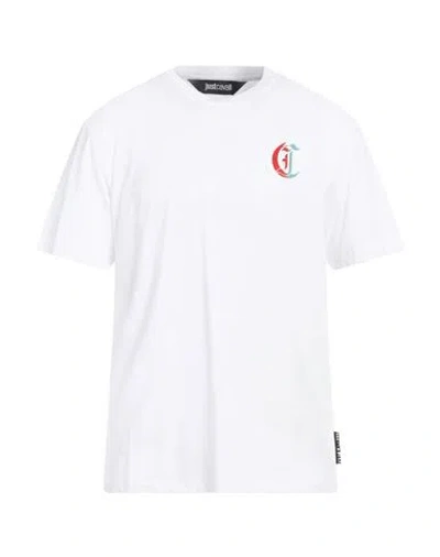 Just Cavalli Man T-shirt White Size Xxl Cotton