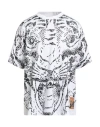 Just Cavalli Man T-shirt White Size Xxl Cotton In White