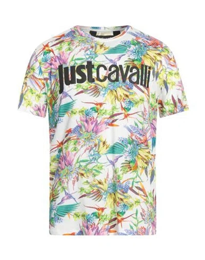 Just Cavalli Man T-shirt White Size Xl Cotton