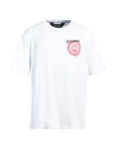 Just Cavalli Man T-shirt White Size Xxl Cotton