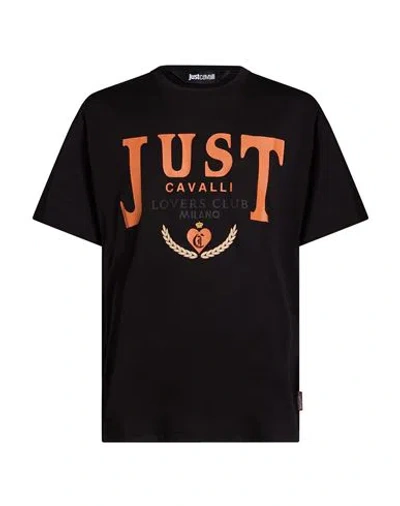 Just Cavalli Man T-shirt Black Size 3xl Cotton