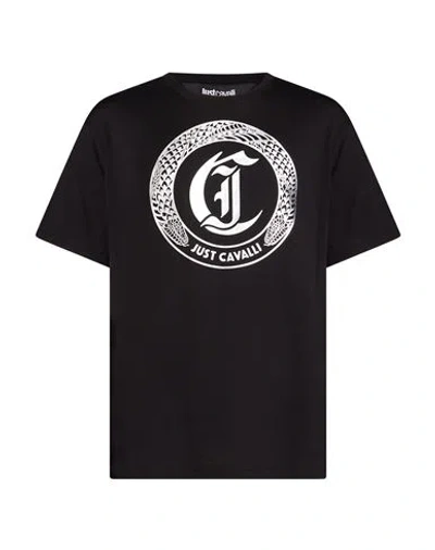 Just Cavalli Man T-shirt Black Size 3xl Cotton
