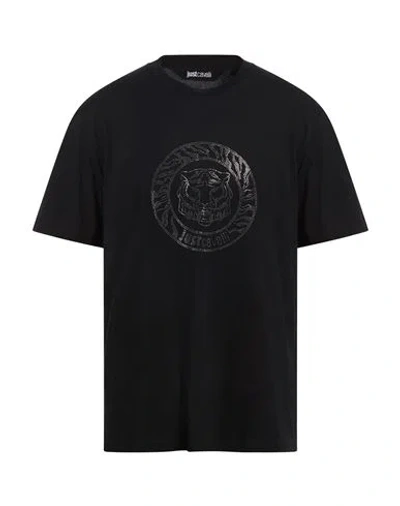 Just Cavalli Man T-shirt Black Size L Cotton