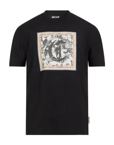 Just Cavalli Man T-shirt Black Size Xl Cotton