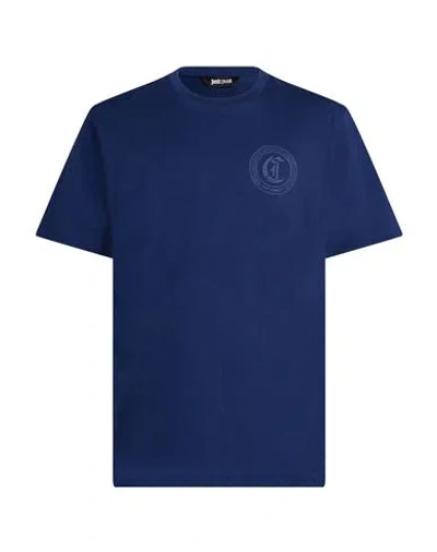 Just Cavalli Man T-shirt Blue Size Xxl Cotton