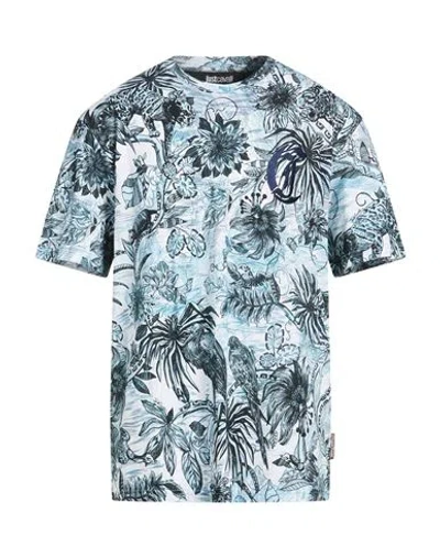 Just Cavalli Man T-shirt Sky Blue Size Xl Cotton