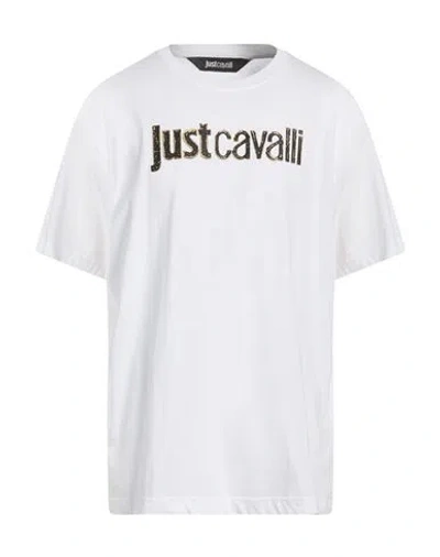 Just Cavalli Man T-shirt White Size 3xl Cotton
