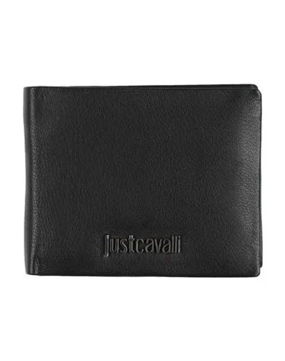 Just Cavalli Man Wallet Black Size - Cow Leather