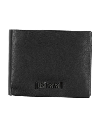 Just Cavalli Man Wallet Black Size - Cow Leather