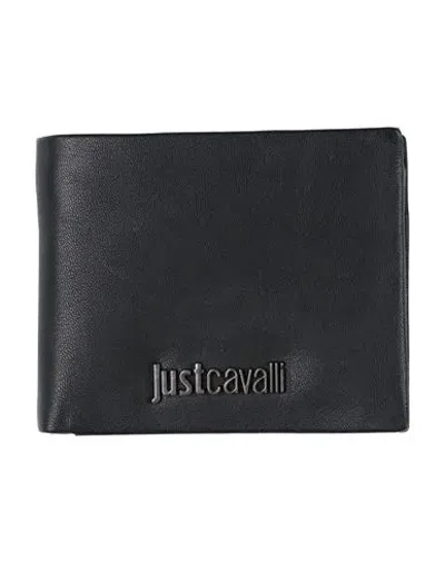 Just Cavalli Man Wallet Black Size - Cow Leather