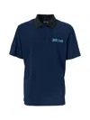 Just Cavalli Logo-embroidered Polo Shirt In Blue