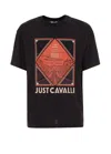Just Cavalli Graphic-print T-shirt In Black