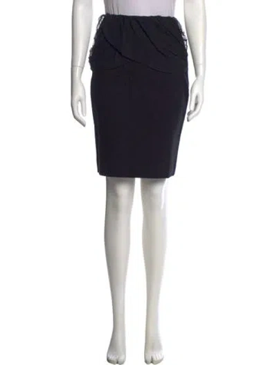 Pre-owned Just Cavalli Mesh Accents Knee-length Skirt In Black