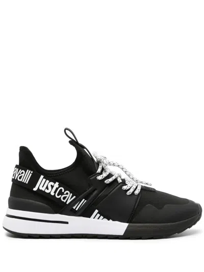 Just Cavalli Mesh Chunky Sneakers In Black