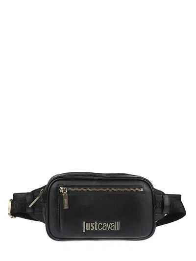 Just Cavalli Metal Lettering Logo Pouch In Black