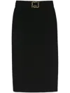 Shop Just Cavalli Metal-snake Detail Midi Skirt In Black