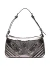 Just Cavalli Metallic-finish Shoulder Bag In Silver