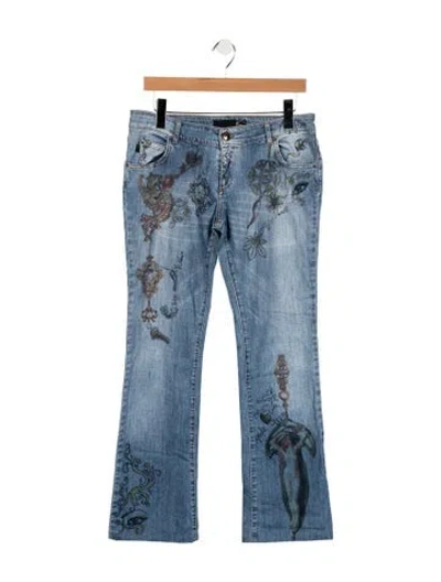 Pre-owned Just Cavalli Mid-rise Flared Jeans In Blue