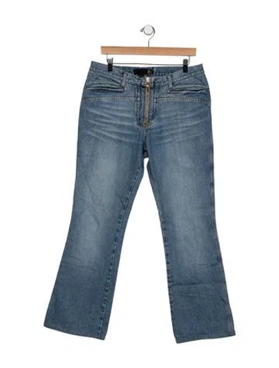 Pre-owned Just Cavalli Mid-rise Flared Jeans In Blue