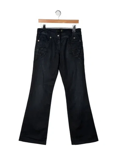 Pre-owned Just Cavalli Mid-rise Flared Jeans In Blue